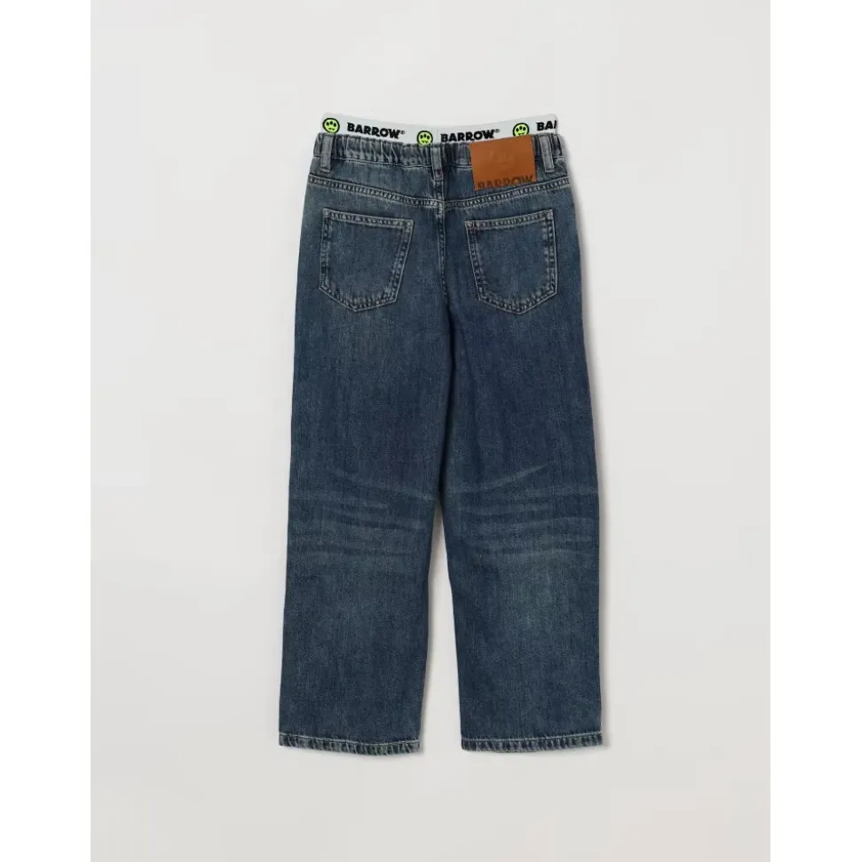 Jeans con elastico in vita