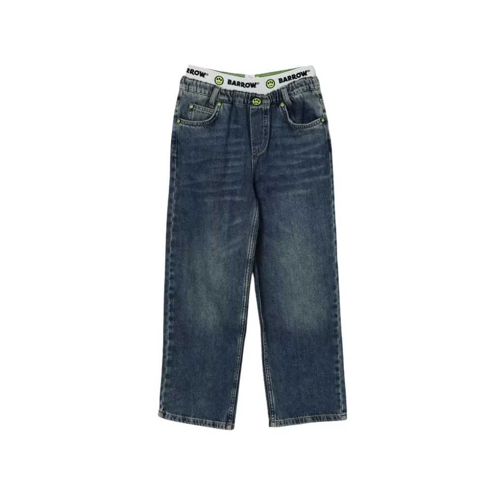 Jeans con elastico in vita
