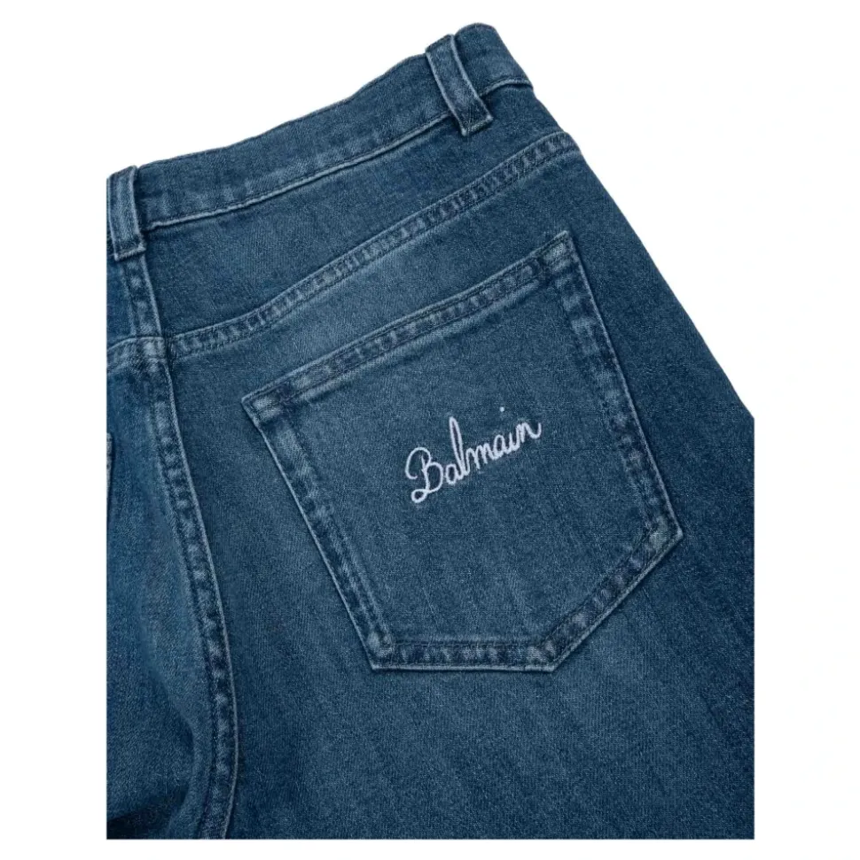 Jeans con Logo Ricamato
