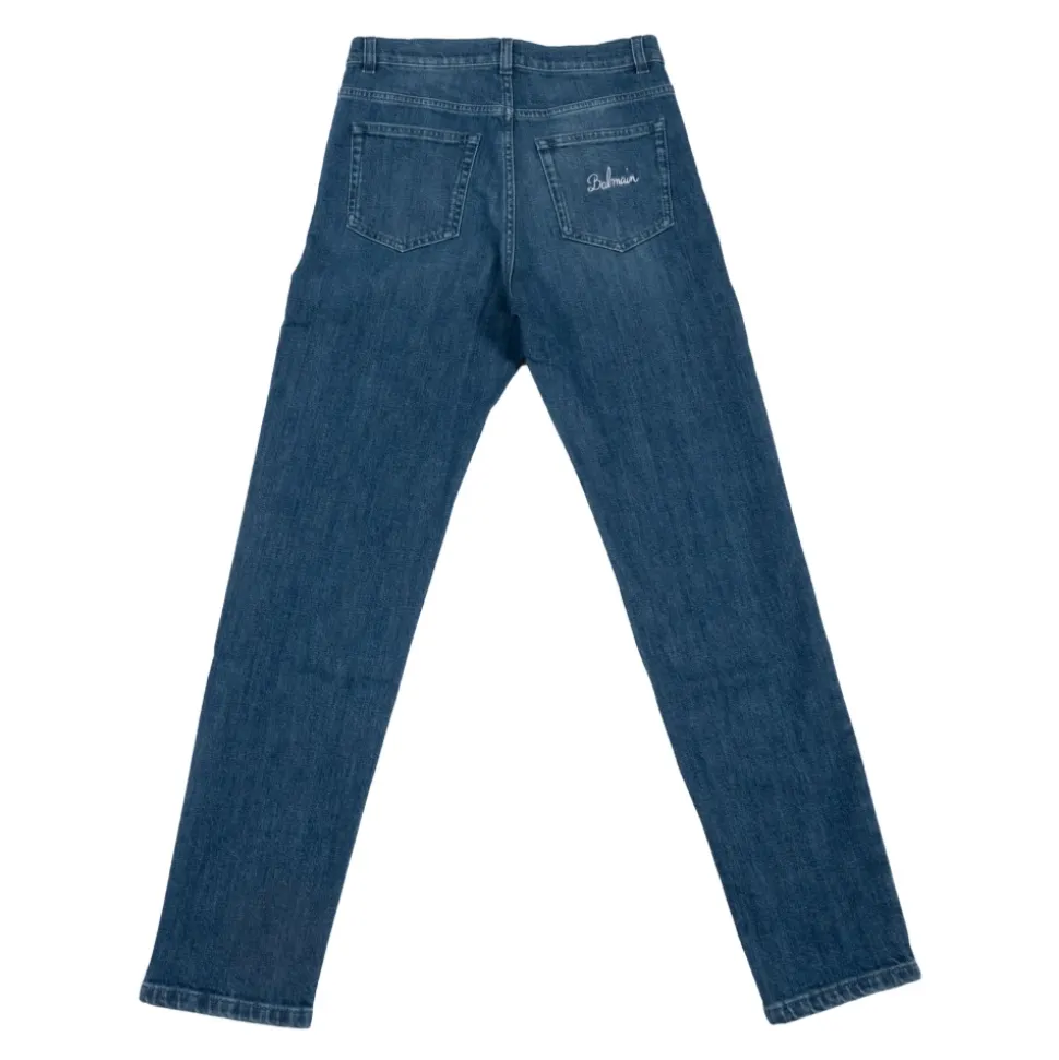 Jeans con Logo Ricamato