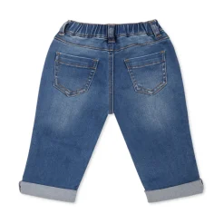 Jeans in Denim Blu con Orsetto