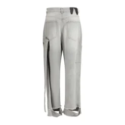 Jeans Larghi con Dettagli Audaci