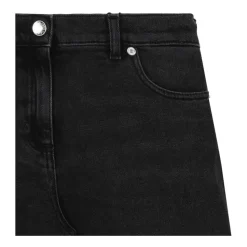 Jeans neri con Logo Plaque