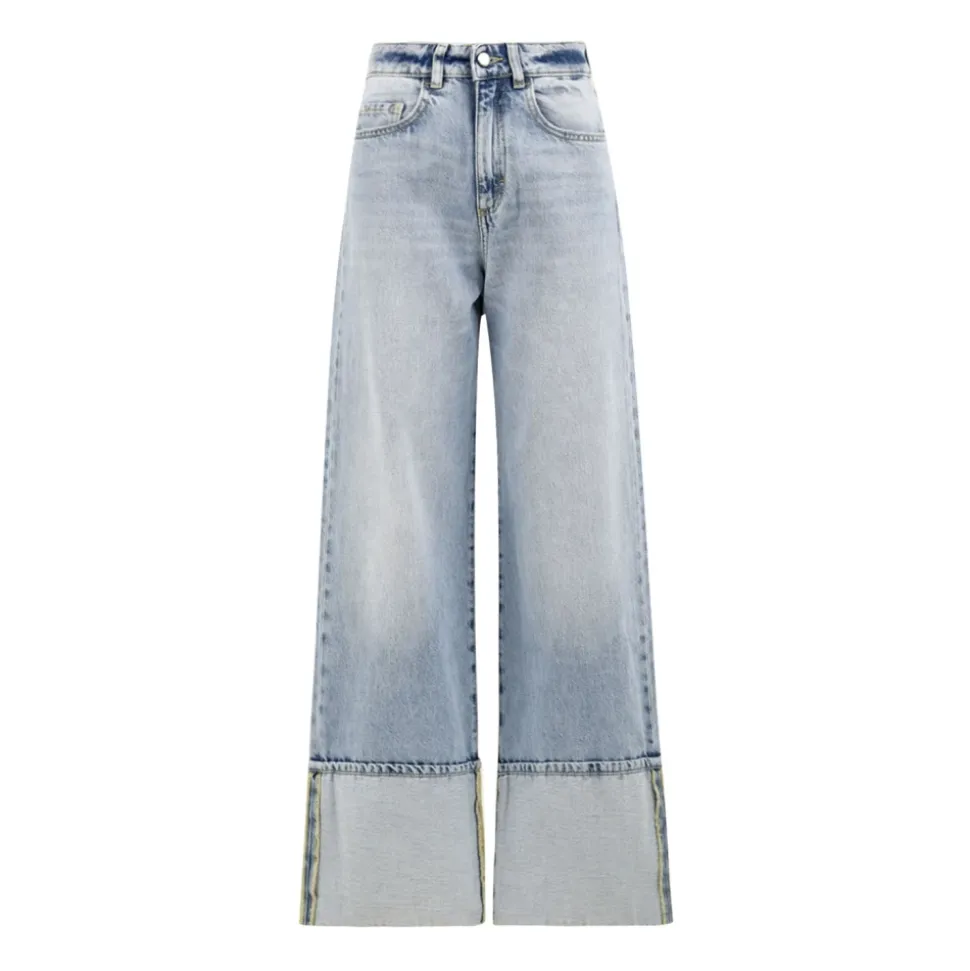 Jeans Wide Leg Blu per Donne