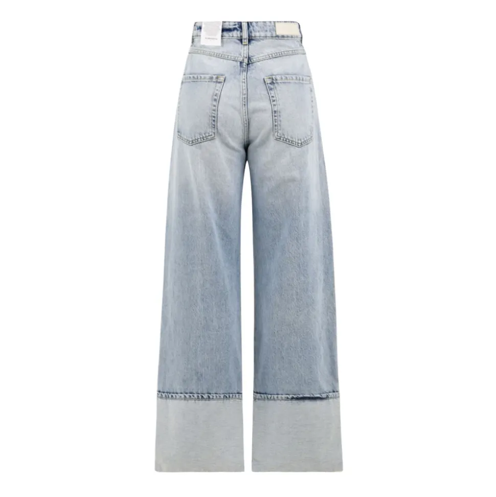 Jeans Wide Leg Blu per Donne