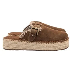 Jute Clog Plain Suede