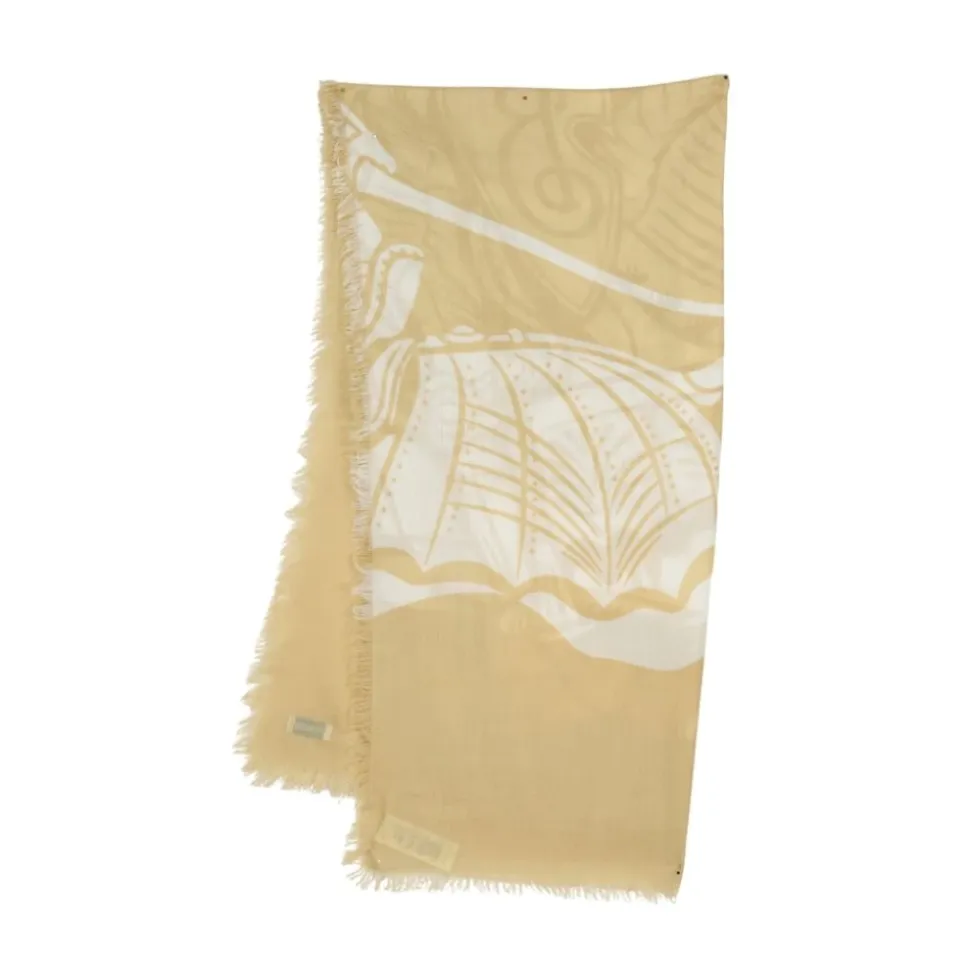 Lana Beige Sciarpa