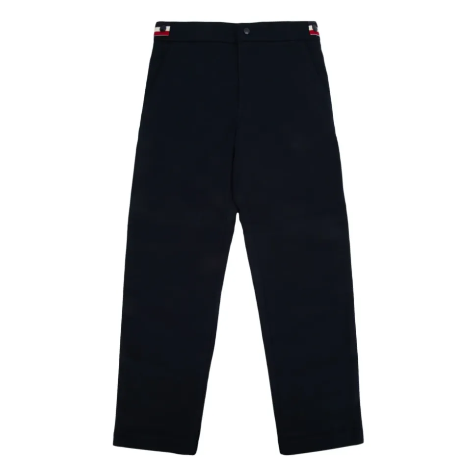 Logo Patch Straight Trousers