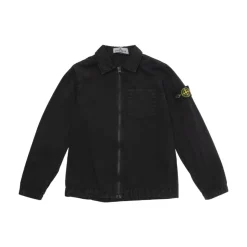 Logo Patch Zip-Up Shirt