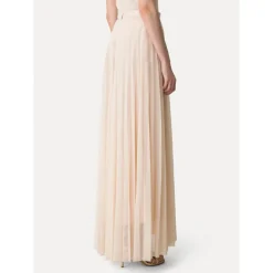 Long Pleated Tulle Skirt