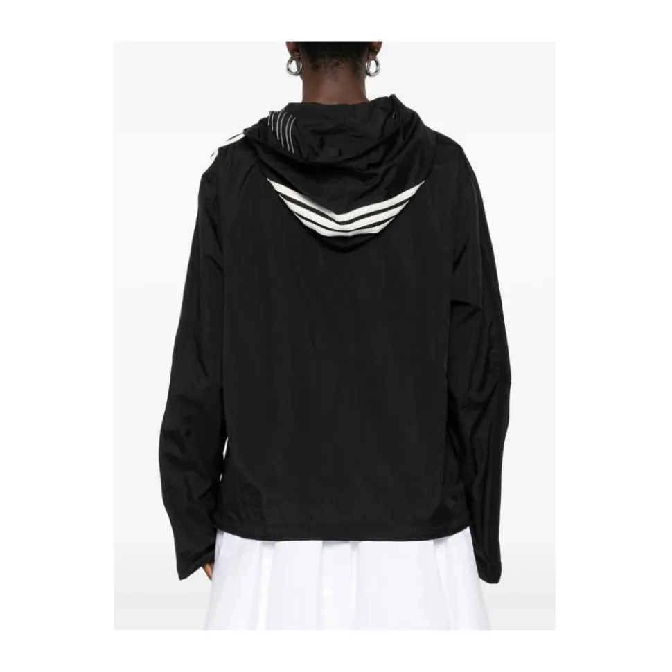 Loose Fit Wired 3-Striped Nylon Track Top