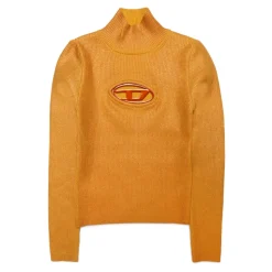 Maglia a Costine con Effetto Metallizzato