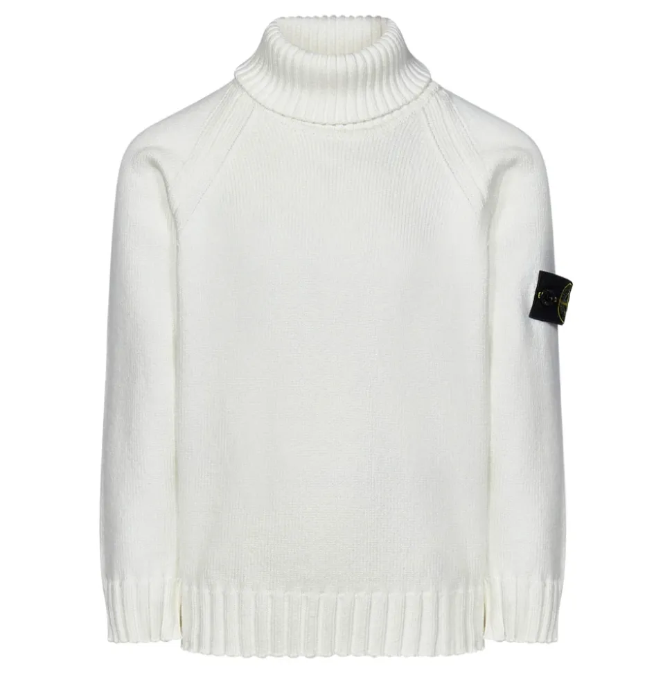 Maglione a Collo Alto Bianco