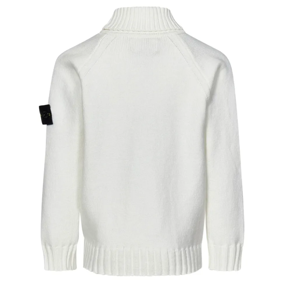 Maglione a Collo Alto Bianco