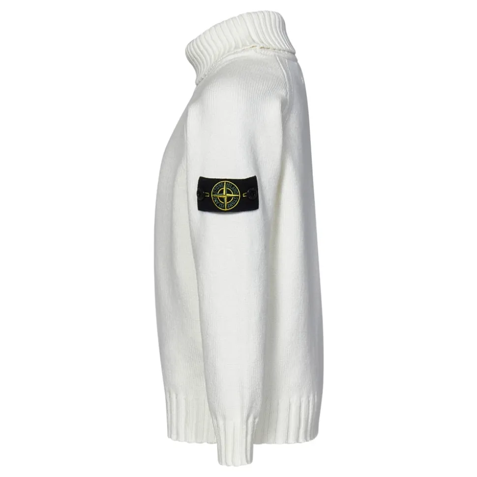 Maglione a Collo Alto Bianco
