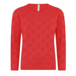 Maglione a collo O a pois in Lutus Pink