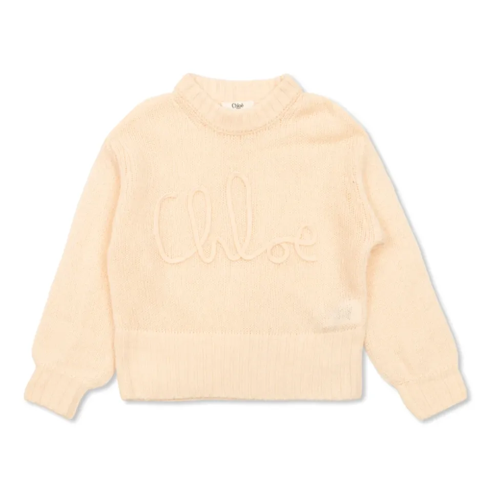 Maglione con logo ricamato