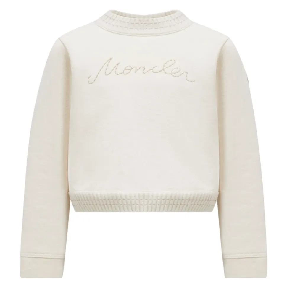 Maglione Corto Crema con Dettagli in Lana