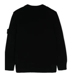 Maglione Girocollo con Badge Staccabile