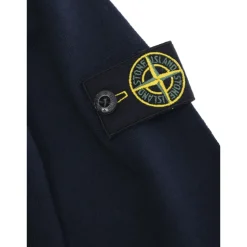 Maglione Girocollo con Patch Logo Blu