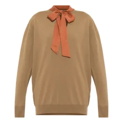 Maglione in lana con sciarpa
