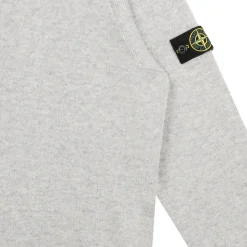 Maglione Melange Grigio con Patch Bussola