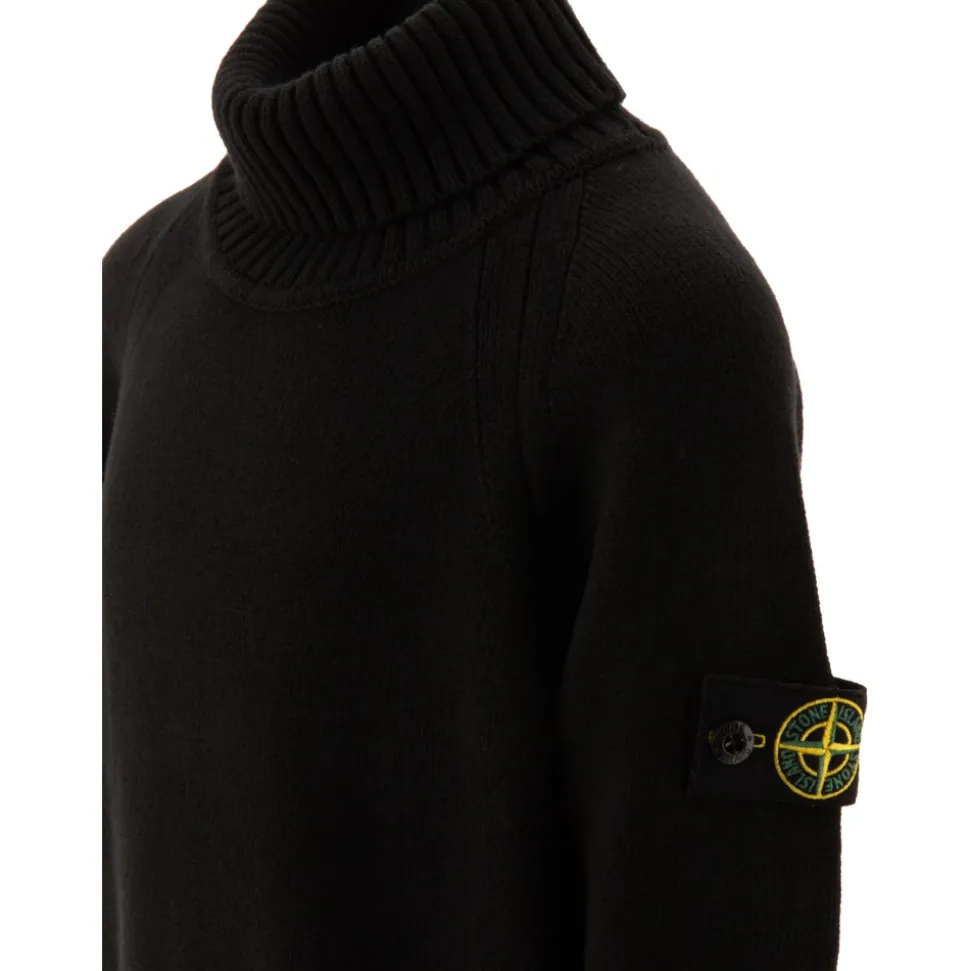 Maglione Nero a Collo Alto AW24
