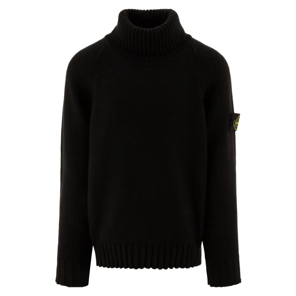 Maglione Nero a Collo Alto AW24