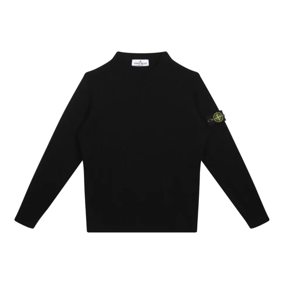 Maglione Nero con Patch Bussola