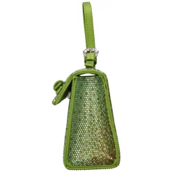 Mini borsa in raso e strass