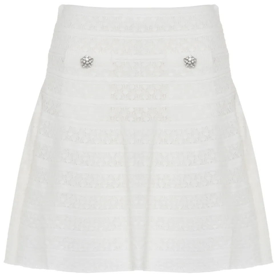 Mini gonna in maglia pointelle