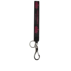 Nylon Nero Borgogna DG Logo Corona Portachiavi