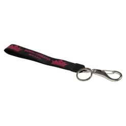 Nylon Nero Borgogna DG Logo Corona Portachiavi