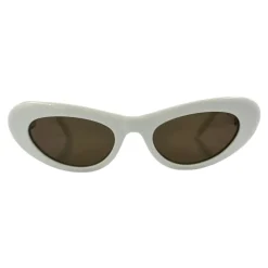 Occhiali da sole stile farfalla in bianco