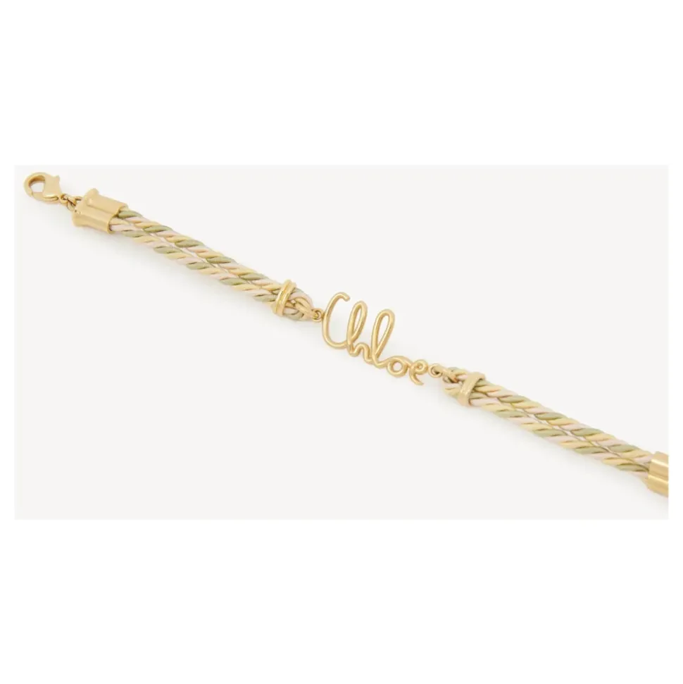 Oro Cotone Viscosa Bracciale Ottone