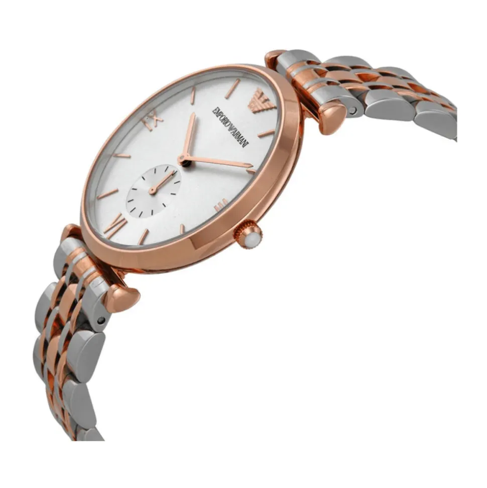 Orologio Bicolore con Quadrante Argento