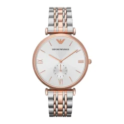 Orologio Bicolore con Quadrante Argento