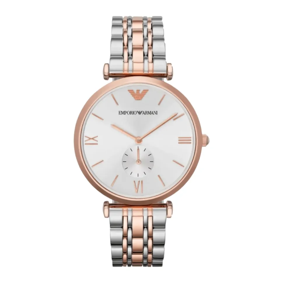 Orologio Bicolore con Quadrante Argento