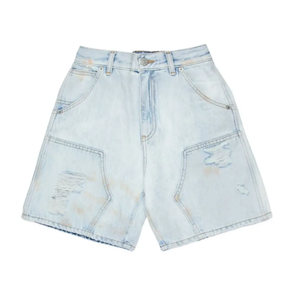 Panelled Denim Shorts