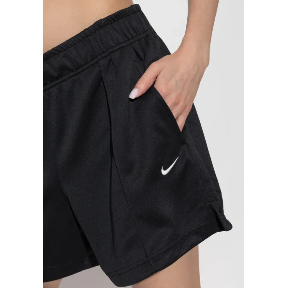 Pantaloncini da allenamento in poliestere a vita media