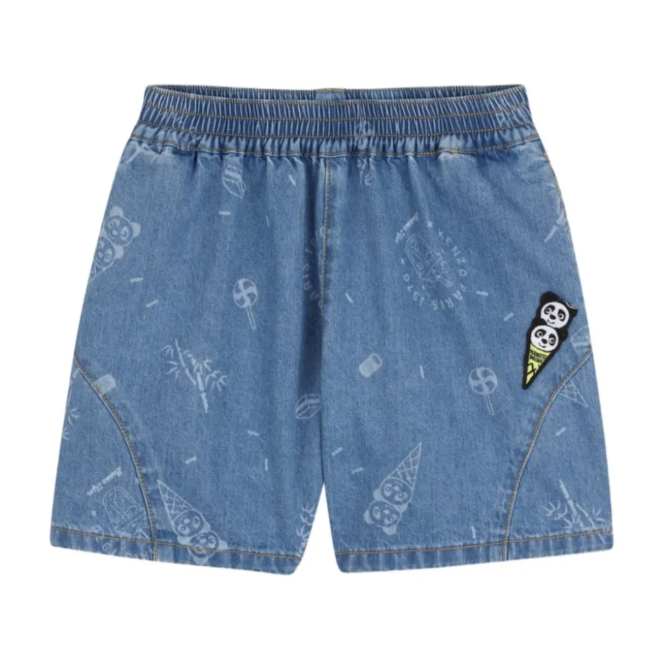 Pantaloncini di jeans stampati
