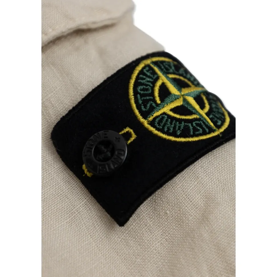 Pantaloncini in Lino con Patch Logo