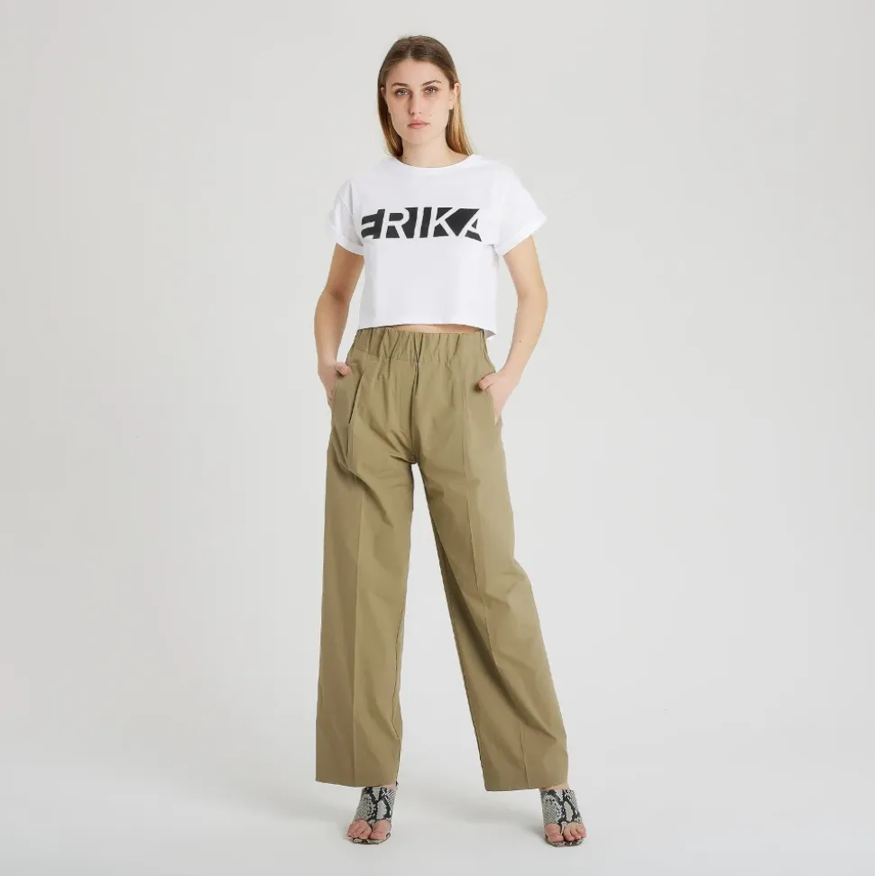 Pantalone largo in cotone