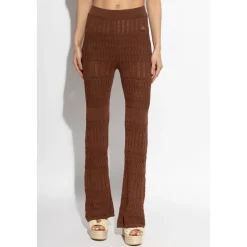 Pantaloni a gamba dritta traforati
