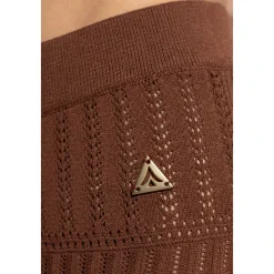 Pantaloni a gamba dritta traforati