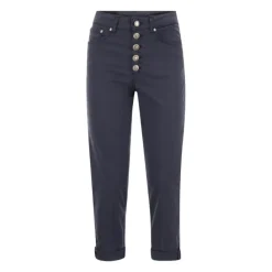 Pantaloni ampi con bottoni gioiello