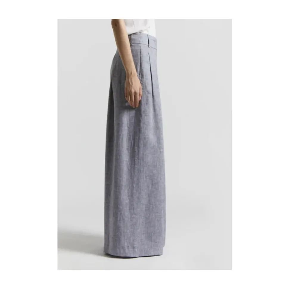 Pantaloni ampi in lino