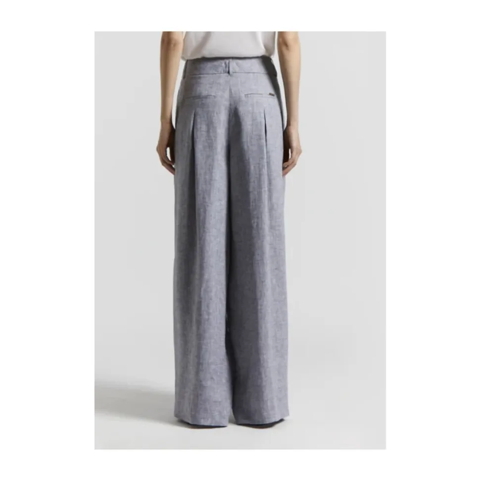 Pantaloni ampi in lino