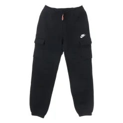 Pantaloni Cargo in Pile Nero/Bianco