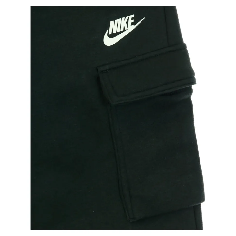 Pantaloni Cargo in Pile Nero/Bianco